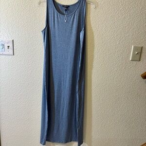 Eileen Fisher Heather Blue Tank Dress M